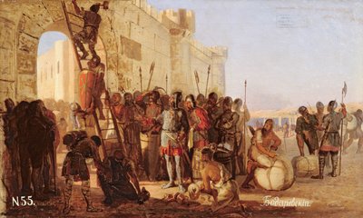 Grand Duke Oleg Nailing a Shield to the Gates of Tsargrad by Nikolai K. Bodarevski